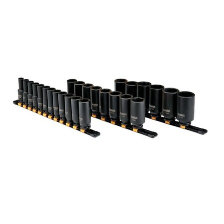 Dewalt 26 Piece 1/2 In Drive Deep Metric Impact Socket Set 6 Pt DWMT19242